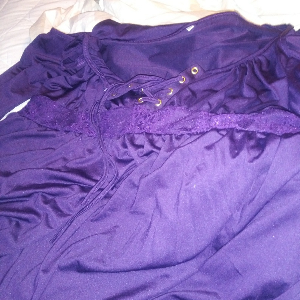 Long sleeve. Purple. Shirt